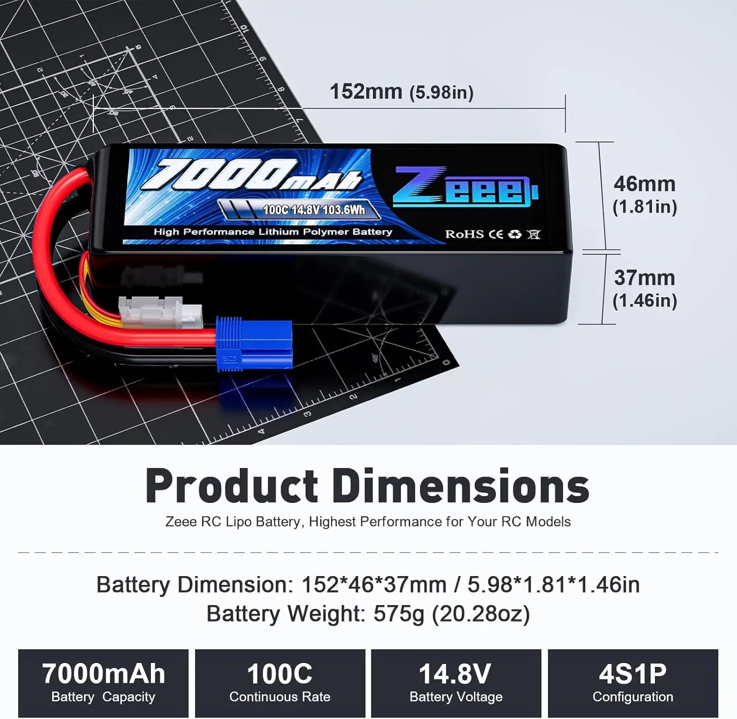Zeee 4S FPV 드론 리포 배터리, 14.8V 1 - 6S Lipo Battery 22.2V 5000Mah 리뷰 및 가격